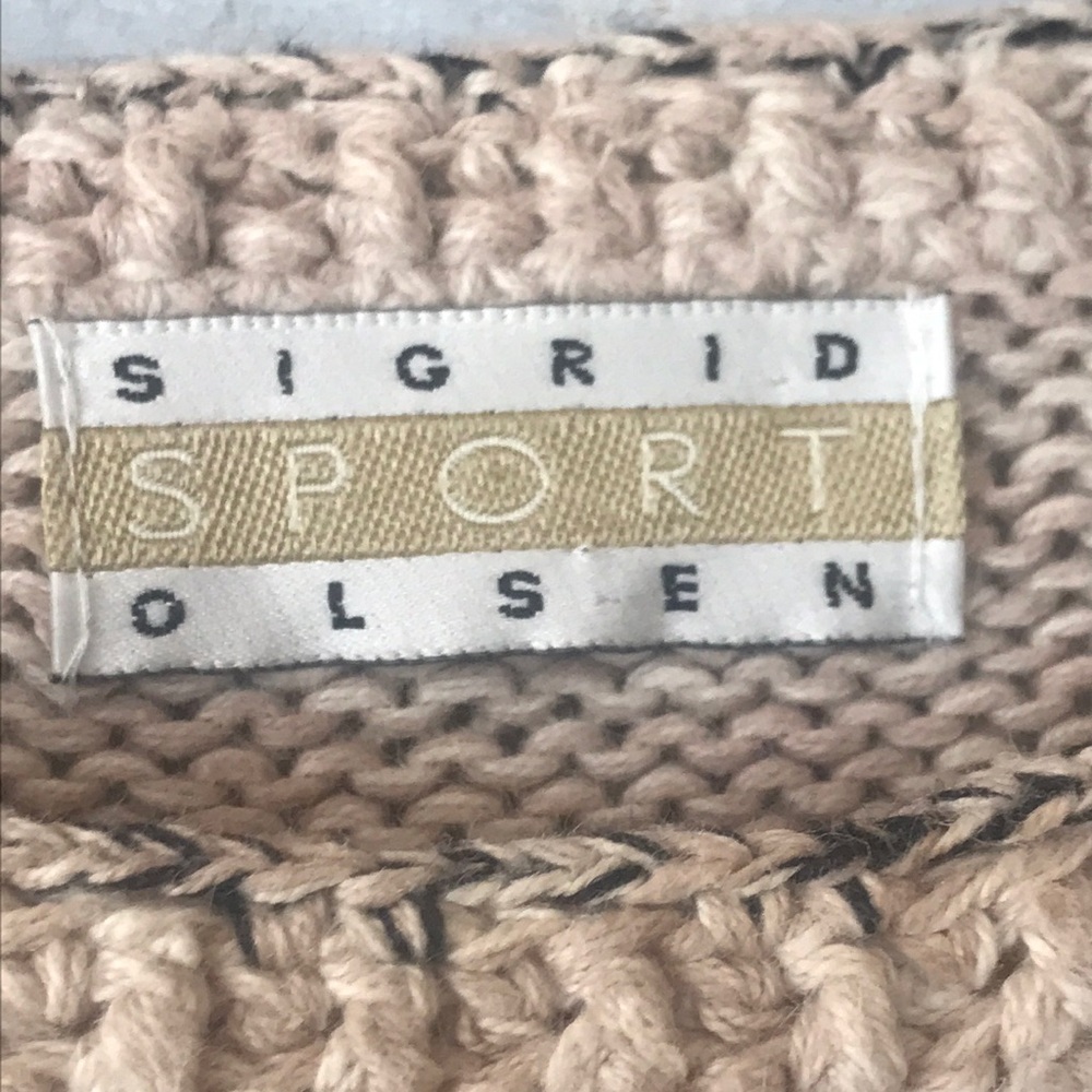 Siegrid Olsen Cozy Beige Patterned Sweater - Picture 3 of 10